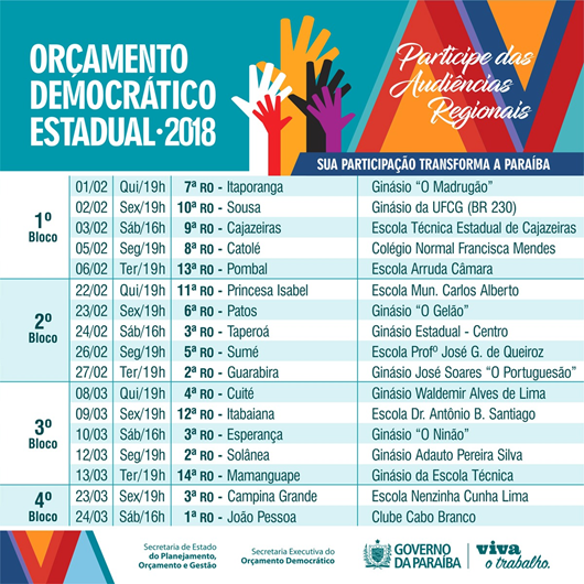 Calendário_Orçamento Democrático 2018