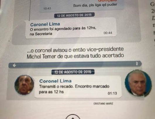 celular_coronel_prova contra Temer