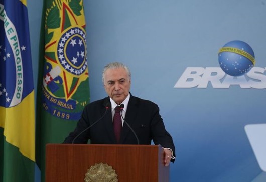 O presidente Michel Temer faz um pronunciamento à nação. 