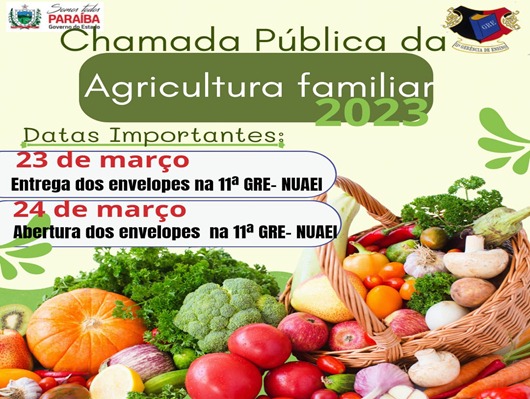 chamada pública_Agricultura Familiar